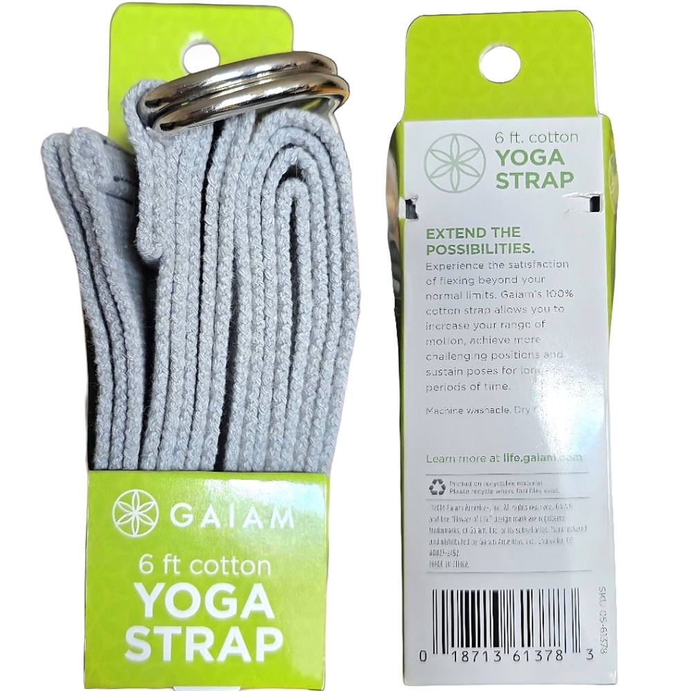 ❤️ Gaiam 6ft Cotton Yoga Strap☆